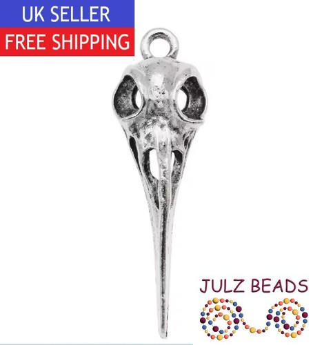 Bird skull charms antique - skull,
