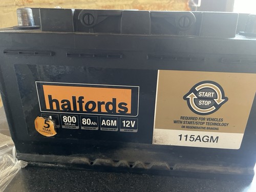 Halfords agm 12v 80ah 800a - 80ah, car
