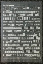 LETRASET Lettering  60pt GROTESQUE 7,  WHITE lowercase Rub-On Dry Transfers #231
