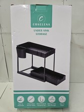 2-Tier Under Sink Storage Organiser | Durable Slide-Out Drawers | Black