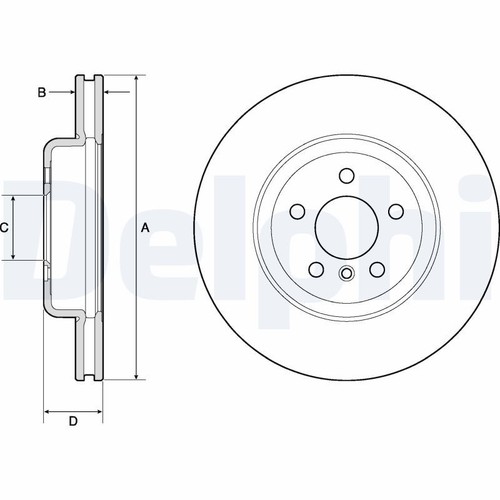 Brake disc delphi - delphi, bg9154c