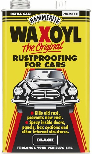 Hammerite waxoyl wax oil - waxoyl, black