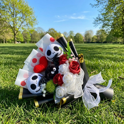 Jack skellington plush flower - skellington,