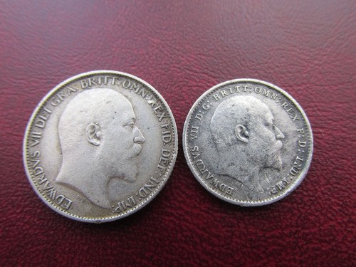 Edward vii coin sixpence - edward,