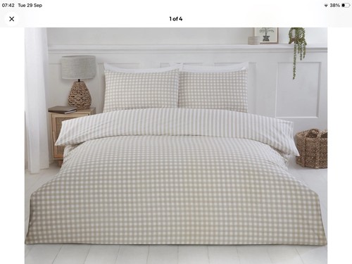 Gingham check duvet - gingham,