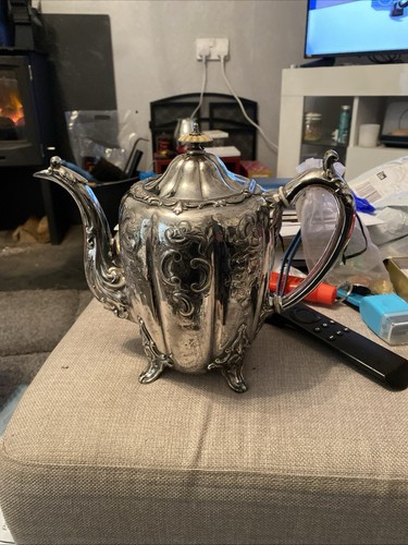 Victorian tea pot - pot, silver