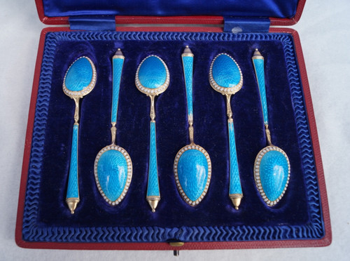 Set art deco teaspoons - set,