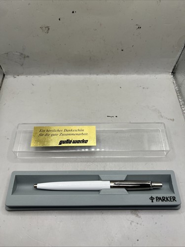 Parker jotter steel - steel, white