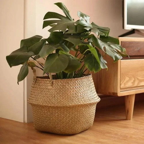 Wicker basket toy organizer - wicker,
