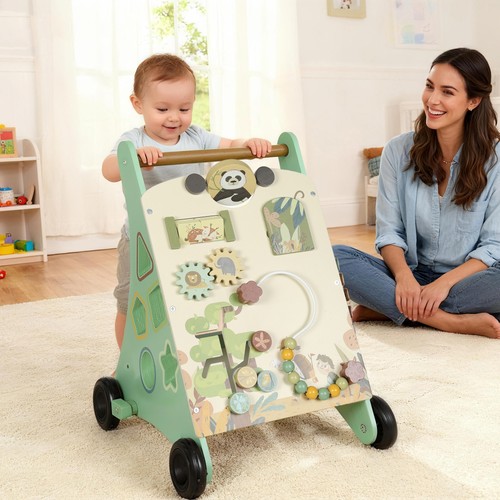 Wooden baby walker with - wooden, speed