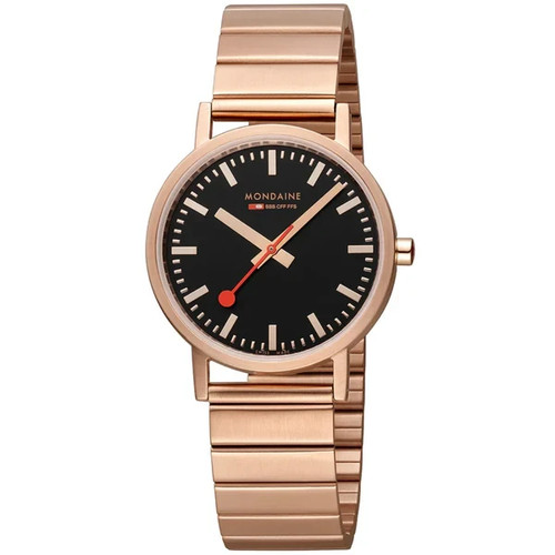 Mondaine quartz black dial - mondaine,