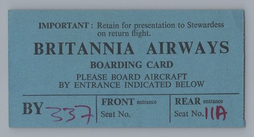Britannia airways boarding - britannia,