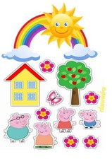 Peppa pig edible sugar icing - pig,
