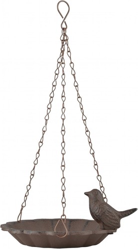 Cast iron bird bath - bird,