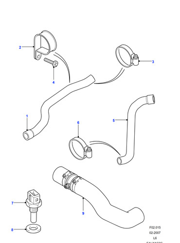 Land rover hose freelander 8 - hose, 1.8