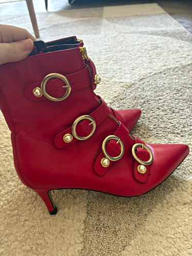 Carvela red leather ankle - carvela,