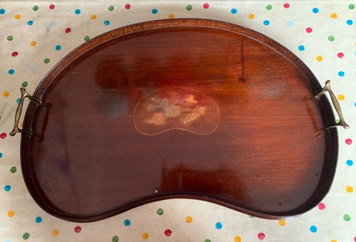 Antique mahogany kidney - mahogany, shaped