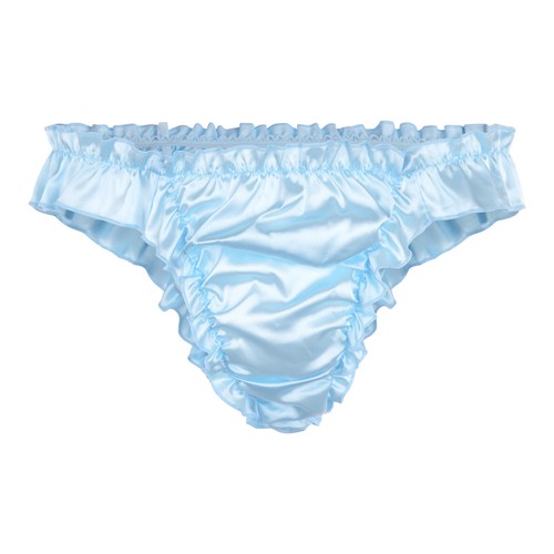 Satin ruffle low rise - satin,