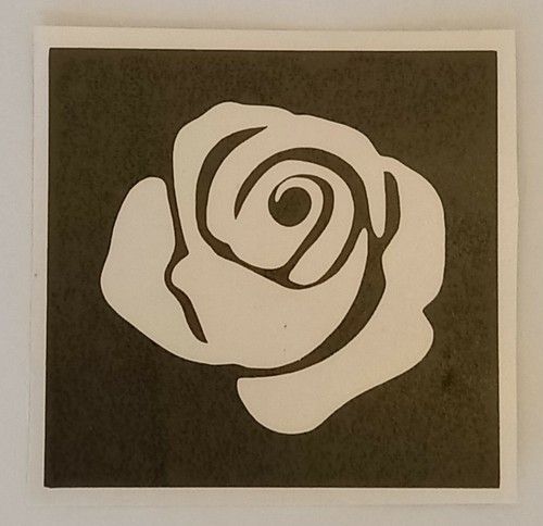 Rose flower stencils for