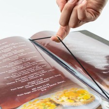 Menu holder elasticated cords - holder,