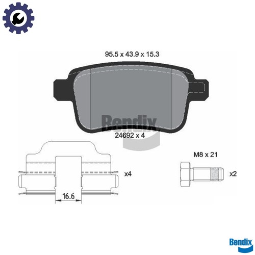 Brake pad set - pad,