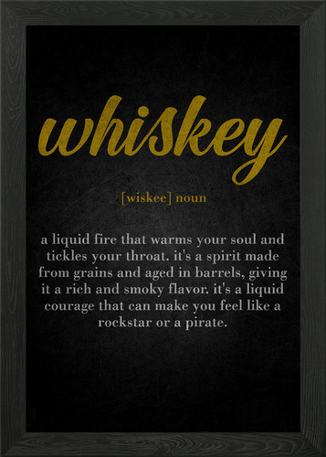 Whiskey definition art print - definition,