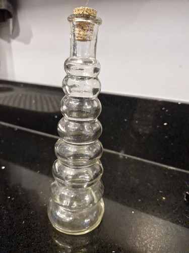 Decorative clear bottle 18cm - bottle,