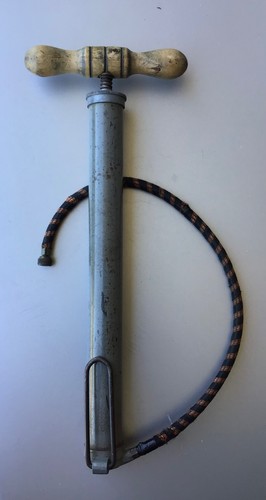 Vintage bicycle pump with - bicycle,