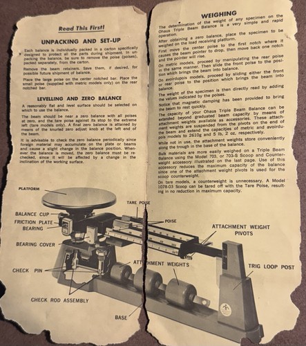 Vintage ohaus triple beam - vintage,