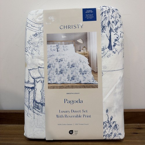Christy blue pagoda duvet - duvet, set
