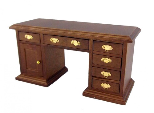 Dolls house walnut double - dolls,