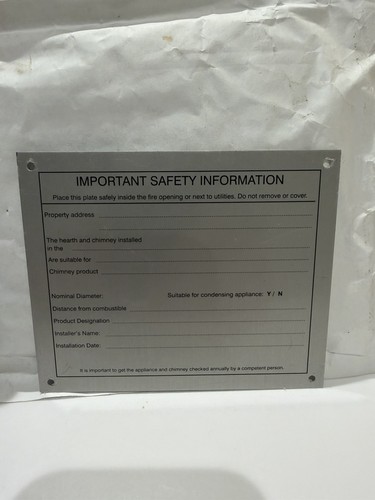 Chimney stove data notice - chimney, /