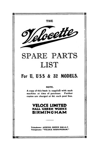 1929 velocette uss - uss, &