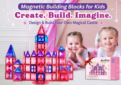 Magnetic tiles set - for, kids