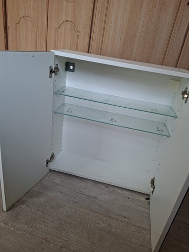 White wall mounted mirrored - white,