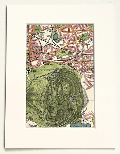 Vintage 1955 edinburgh - map,
