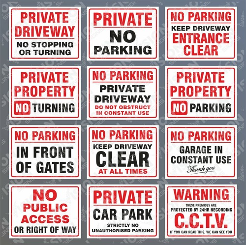 Parking signs private - parking,