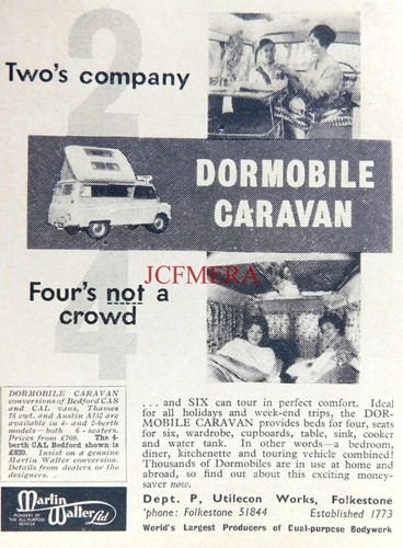 Bedford dormobile caravan - bedford,