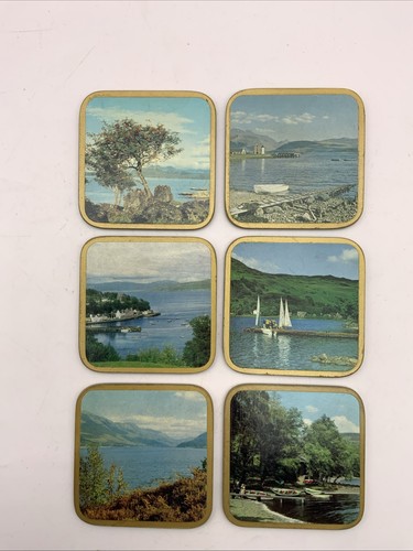 Vintage coaster set scottish - vintage,