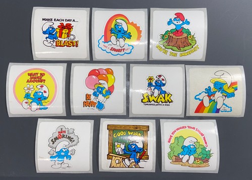 Vintage 1983 smurf sticker - 1983,