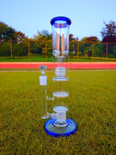 Blue glass bong - blue,