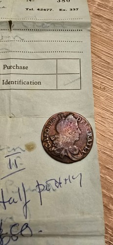 1680 irish half penny coin - irish,