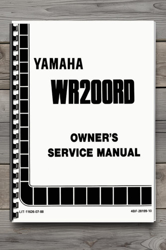 Yamaha wr200rd owner - yamaha,