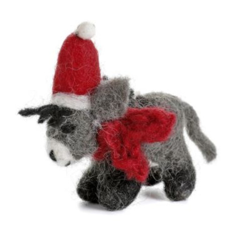 Felt mini donkey with - felt,