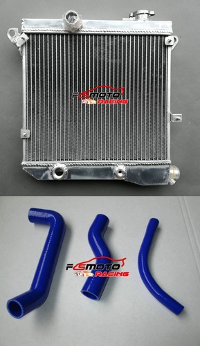 Alum radiator blue - radiator+blue, hose