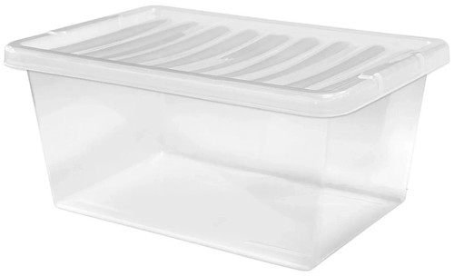 Litre clear plastic storage - clear,