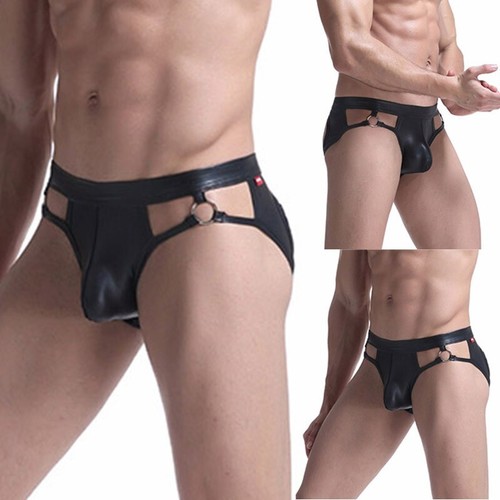Black leather men - black, pu