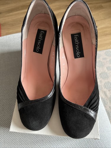 Vintage black suede - black, size