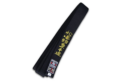 Embroidered black belt - black,