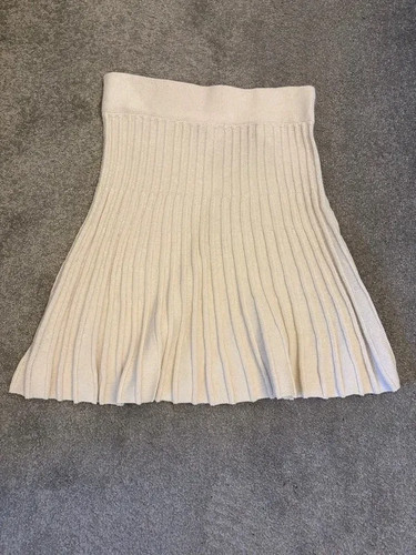 Zara cream pleated knit mini - zara,